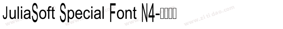 JuliaSoft Special Font N4字体转换